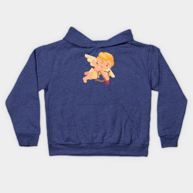 Cute Cupid Kids Hoodie by IvanDubovik